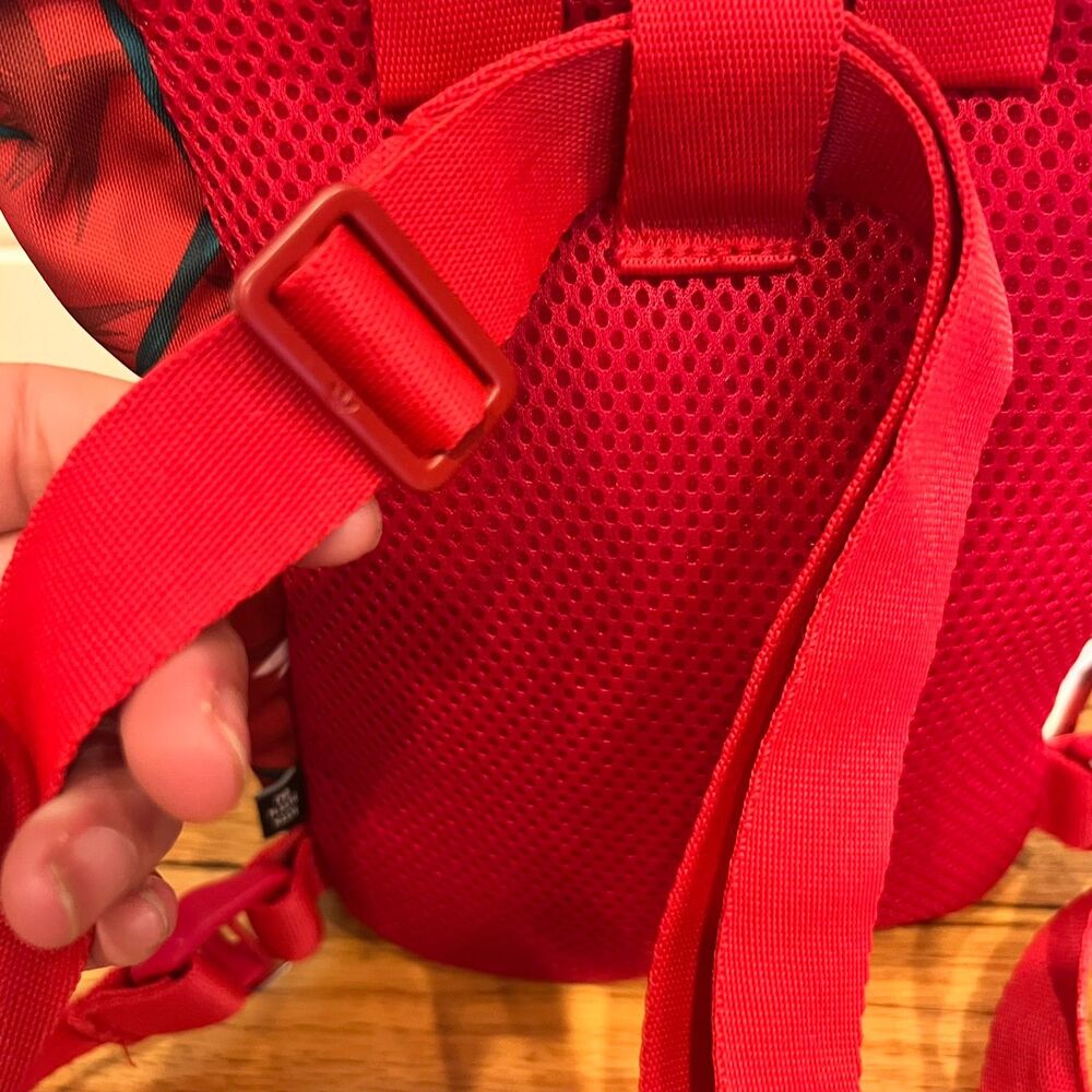 adidas Originals Mini Bucket Backpack - Red Bird of Paradise Floral Trefoil Bag - Picture 6 of 7